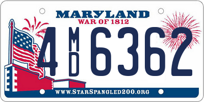 MD license plate 4MD6362