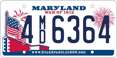 MD license plate 4MD6364