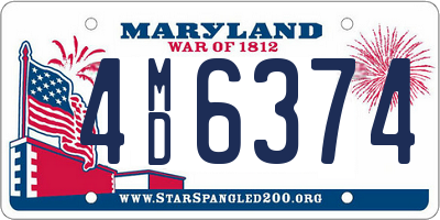 MD license plate 4MD6374