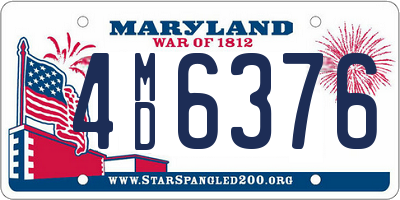 MD license plate 4MD6376