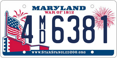 MD license plate 4MD6381