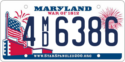 MD license plate 4MD6386