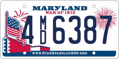 MD license plate 4MD6387