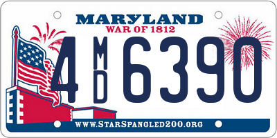 MD license plate 4MD6390