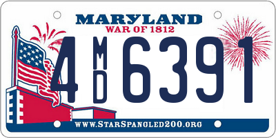 MD license plate 4MD6391