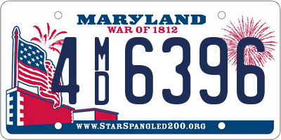 MD license plate 4MD6396