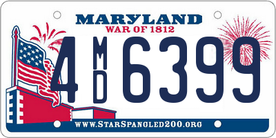 MD license plate 4MD6399