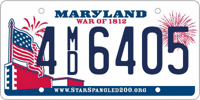 MD license plate 4MD6405