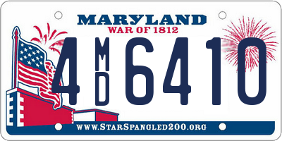 MD license plate 4MD6410