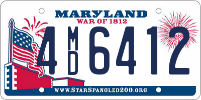MD license plate 4MD6412