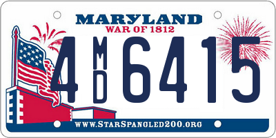 MD license plate 4MD6415