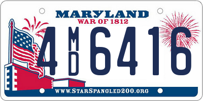 MD license plate 4MD6416