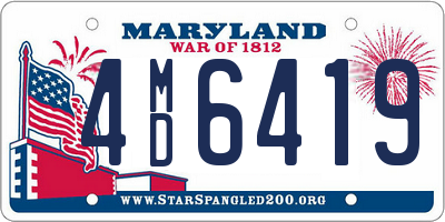 MD license plate 4MD6419