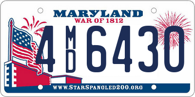 MD license plate 4MD6430