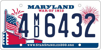 MD license plate 4MD6432