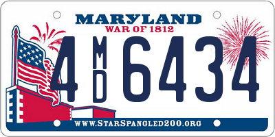 MD license plate 4MD6434