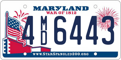 MD license plate 4MD6443