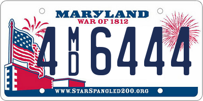 MD license plate 4MD6444