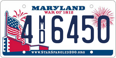 MD license plate 4MD6450