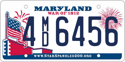 MD license plate 4MD6456