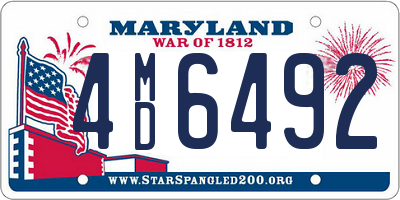 MD license plate 4MD6492