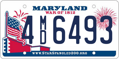 MD license plate 4MD6493