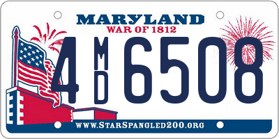 MD license plate 4MD6508
