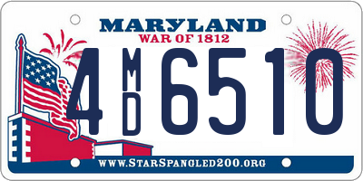 MD license plate 4MD6510