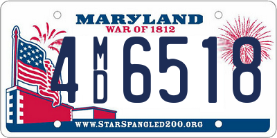 MD license plate 4MD6518