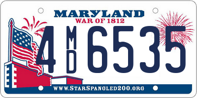 MD license plate 4MD6535