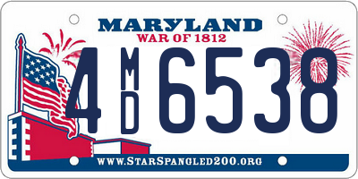 MD license plate 4MD6538