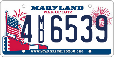 MD license plate 4MD6539