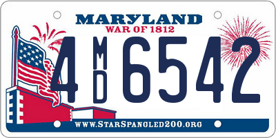 MD license plate 4MD6542