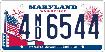 MD license plate 4MD6544