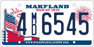 MD license plate 4MD6545