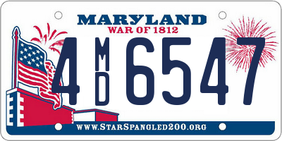 MD license plate 4MD6547
