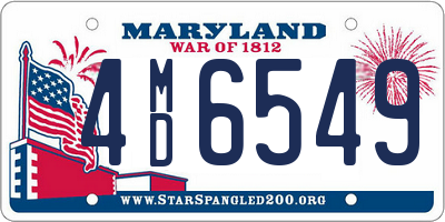 MD license plate 4MD6549