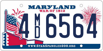 MD license plate 4MD6564