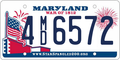 MD license plate 4MD6572