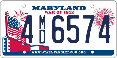 MD license plate 4MD6574
