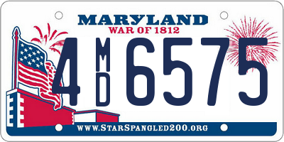 MD license plate 4MD6575