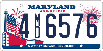 MD license plate 4MD6576