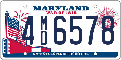 MD license plate 4MD6578