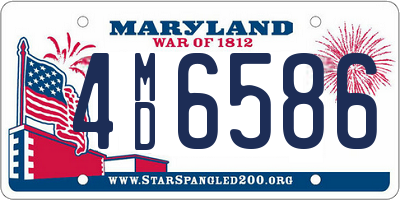 MD license plate 4MD6586