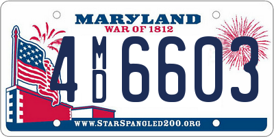 MD license plate 4MD6603