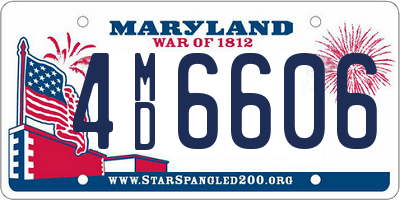 MD license plate 4MD6606