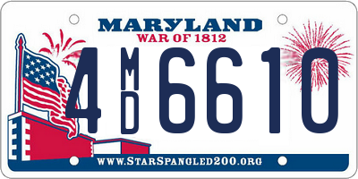 MD license plate 4MD6610