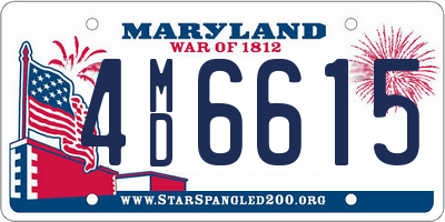 MD license plate 4MD6615