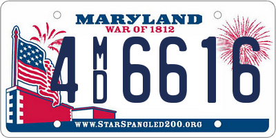 MD license plate 4MD6616