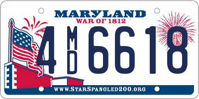 MD license plate 4MD6618
